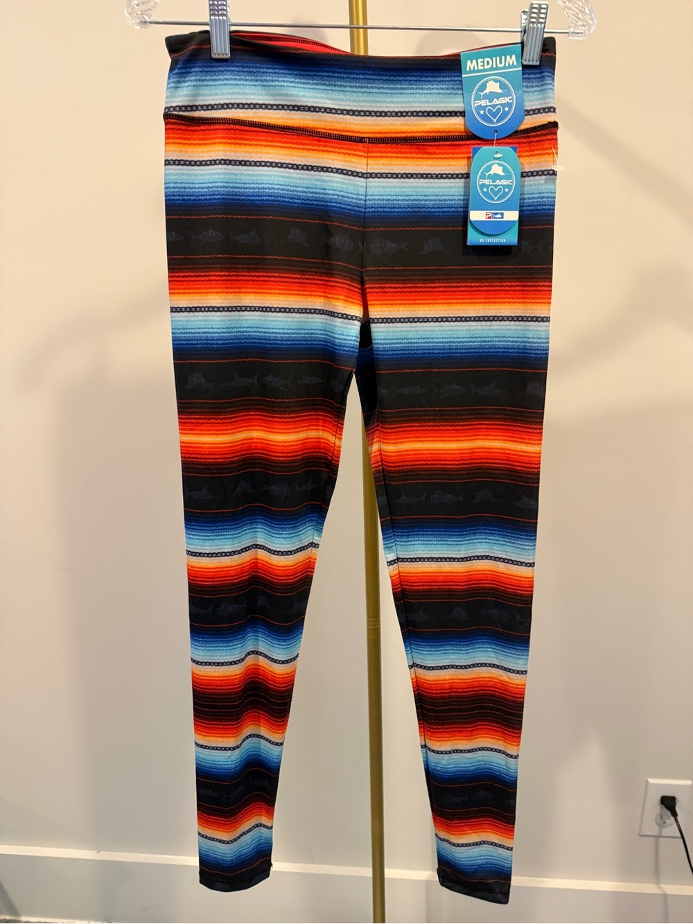Pelagic OceanFlex Sancho Maui Leggings Medium NWT | UPF 50+ Fishing Activewear